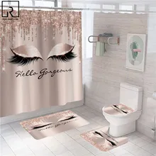 Women Eye and Eyebrow Print Shower Curtain Sexy Girls Bathroom Curtains Bath Mat Set Rugs Anti-slip Carpet Toilet Lid Cover Home Women Eye and Eyebrow Print Shower Curtain Sexy Girls Bathroom Curtains Bath Mat Set Rugs Anti-slip Carpet Toilet Lid Cover Home