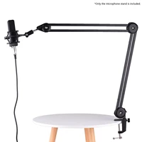 microphone stand set heavy duty mic suspension scissor boom arm with clamp sticky tape for singing live stream