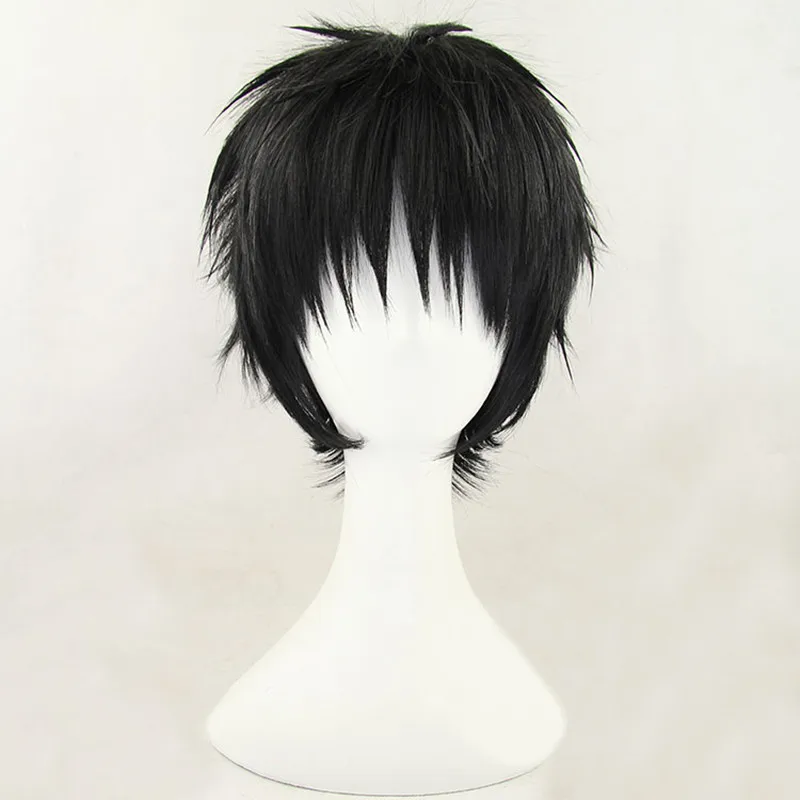 Юри! На льду Yuuri короткие черные термостойкие Косплэй костюм парик|Костюмы из