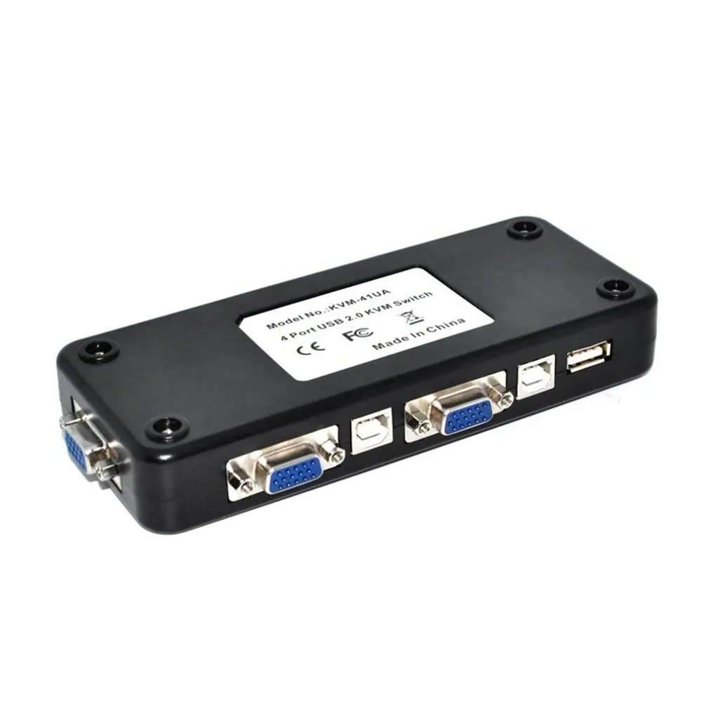 

New USB 2.0 KVM 4 Port SVGA VGA Keyboard Mouse Switch Box Monitor Sharing Wholesale