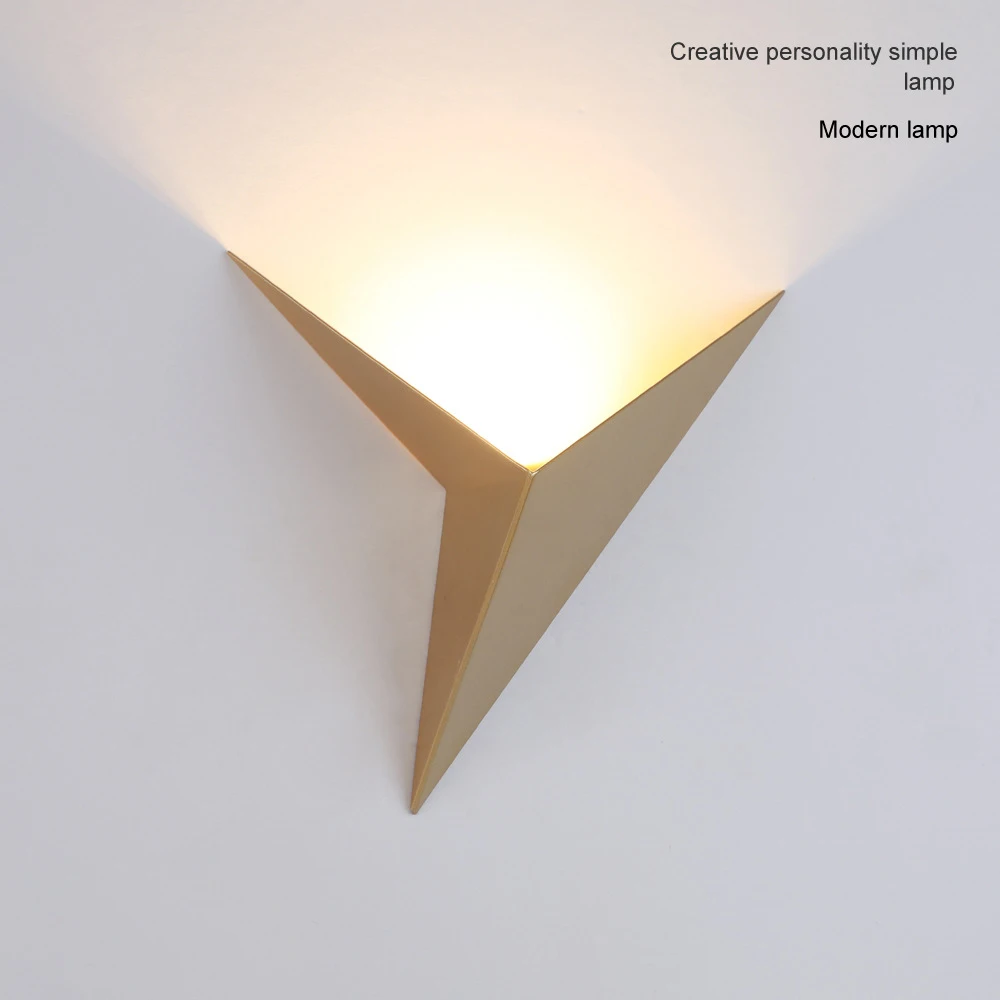 

Led Wall Lamp Modern Minimalist Triangle Shape Led Wall Lamps Indoor Lighting Stairs Led Light 3W AC85-265V Simple Lighting