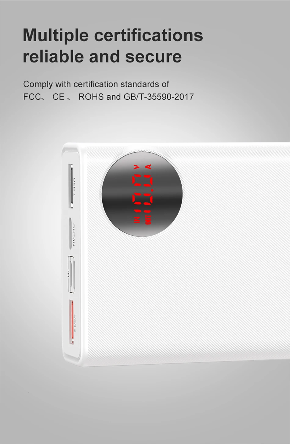 Baseus 20000 мАч Внешний аккумулятор USB C PD Быстрая зарядка 3,0 20000 мАч Внешний аккумулятор для Xiaomi Mi 9 портативное Внешнее зарядное устройство