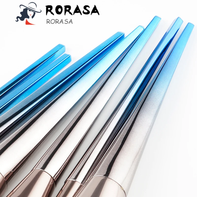 

7 Pcs Diamond Makeup Brush Set Gradient Blue Liquid Foundation Eye Shadow Powder Blush Brush Professional Cosmetics Makeup Brush