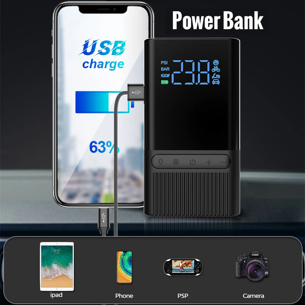 Портативный беспроводной Автомобильный Электрический воздушный насос