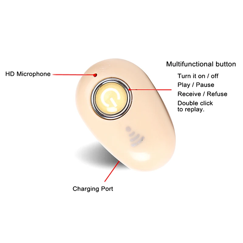 1 компл. миниатюрные невидимые Беспроводные наушники с шумоподавлением