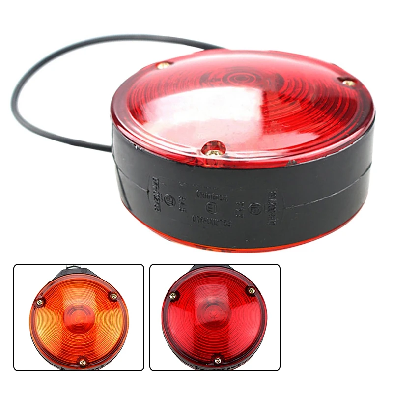 

2PCS Car Bulb Side Marker Light Double Face Red Amber Signal Lamp Warning for Car Truck Trailer