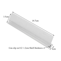 20cm shelf edge gripper clear label holder shelf mount tag clip pvc data strip gripper