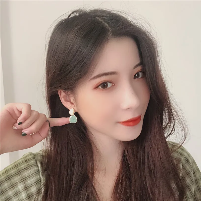 Новые свежие блестящие женские серьги RUANME южнокорейские нестандартные