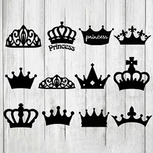 12 Kinds Crown Cutting Dies King Queen Princess Tiara Metal Stencil For DIY Scrapbook Gift Card Craft Decorative