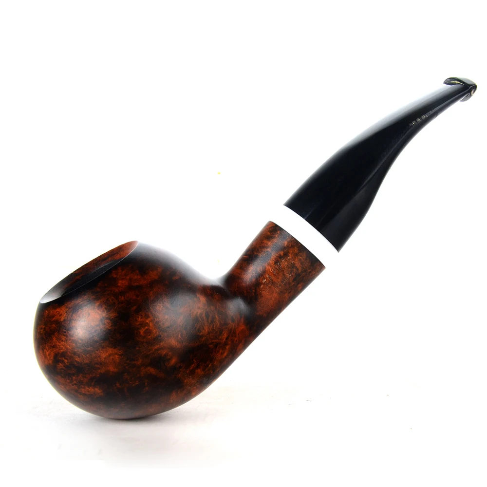 Бриар трубы табака курительная труба гладкая отделка 9 мм фильтр изогнутая