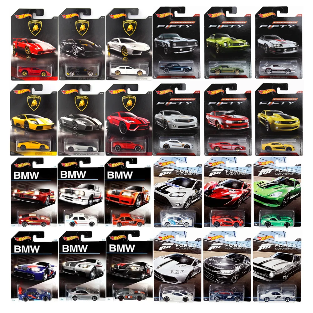 Original Hot Wheels Car Model 1:64 Diecast Limited Collector Edition 50th Anniversary of Rambogini Honda Ford Metal Boys Toys