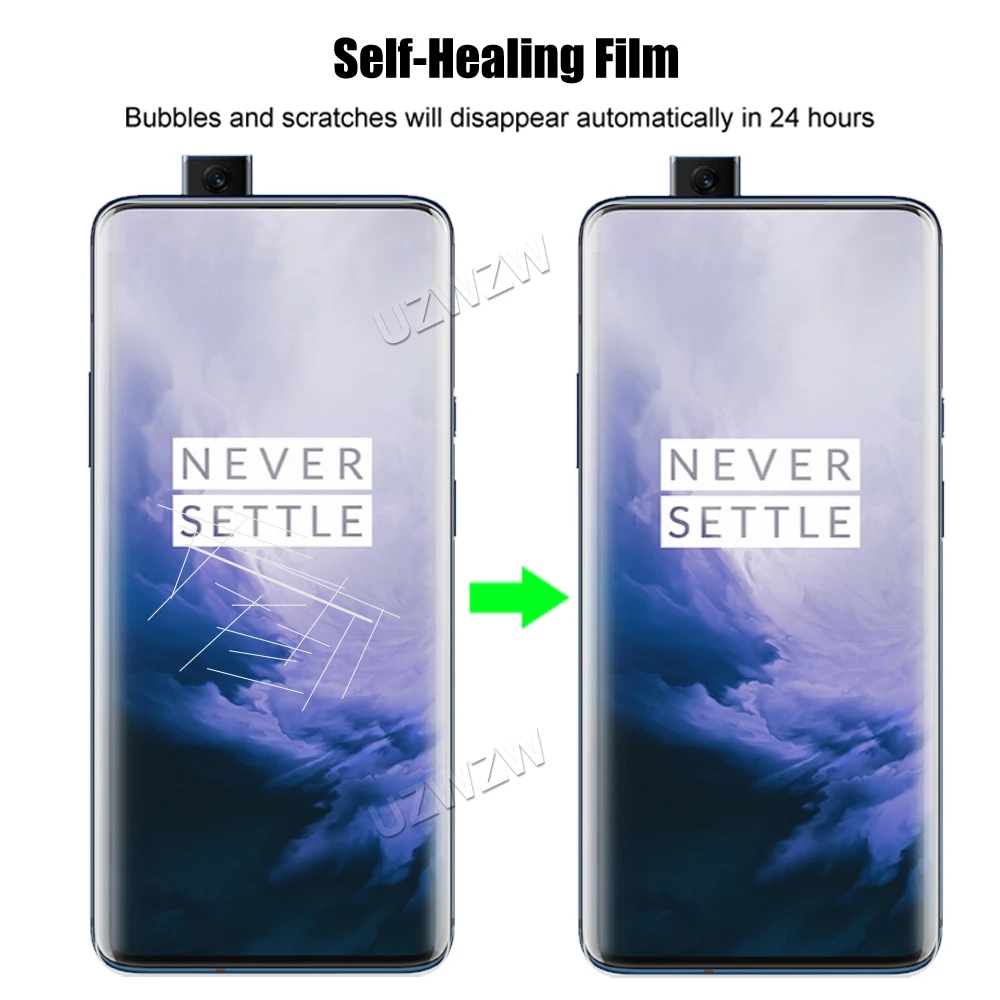 3pcs for oneplus 7 pro screen protector soft hydrogel film 3d curved full coverage free global shipping