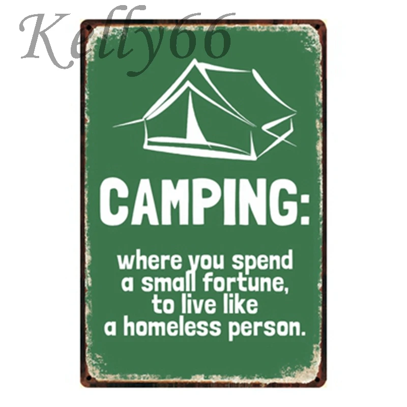 

CAMPING Metal Sign Wall Poster Home Club Decor craft Art Painting 20*30 CM Size y-1220