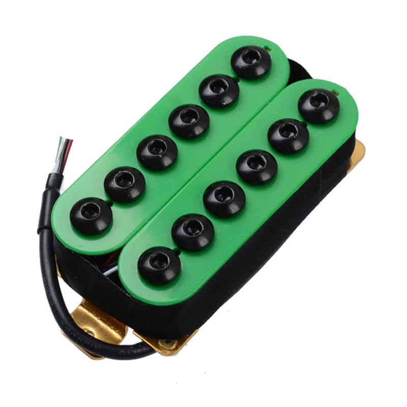 einstellbare metall doppel spule elektrische gitarre pickups humbucker punk grün free global shipping