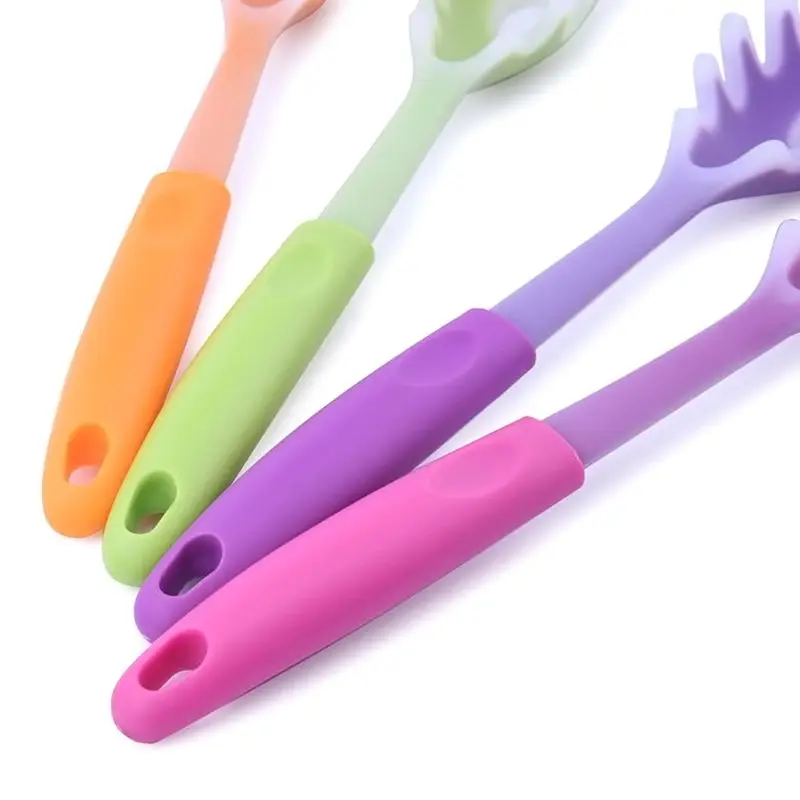

Practical Silicone Plastic Handle Spaghetti Pasta Noodle Spoon Scoop Colander Kitchen Cooking Gadget Tools