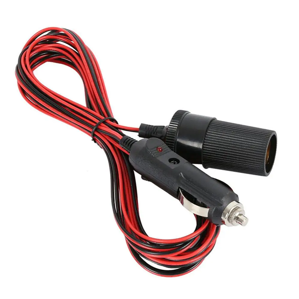 

12V Car Extension Cable For Cigarette Lighter 16 Ft Female Socket Plug Connector Socket Adapter For Dropshipping Whoelsale