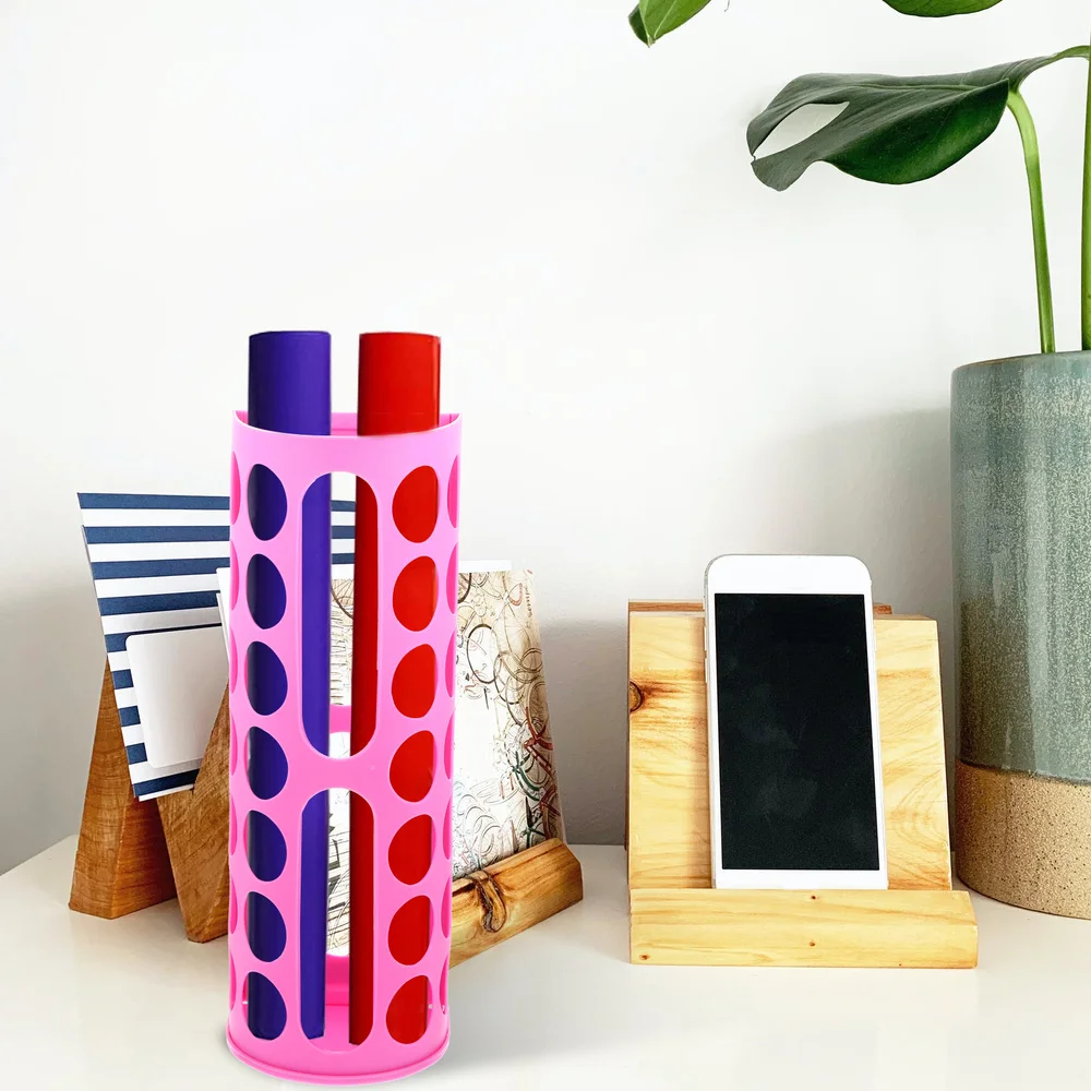 

Vinyl Storage Rack 14-Holes Vinyl Roll Holder for Craft Room Wrapping Paper