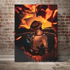 Огонь Кулак Portgas D Ace цельный аниме Картина на холсте настенные художественные плакаты печатные картины украшение для гостиной домашний декор