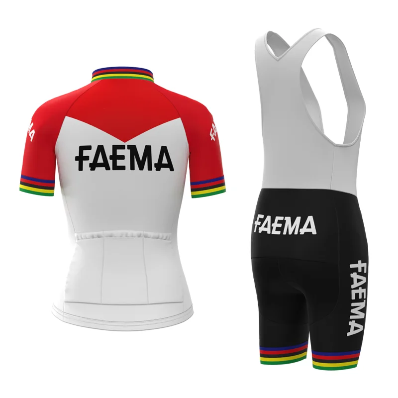 1969 соревнования FAEMA команда Ретро женские велосипедные Джерси с коротким рукавом