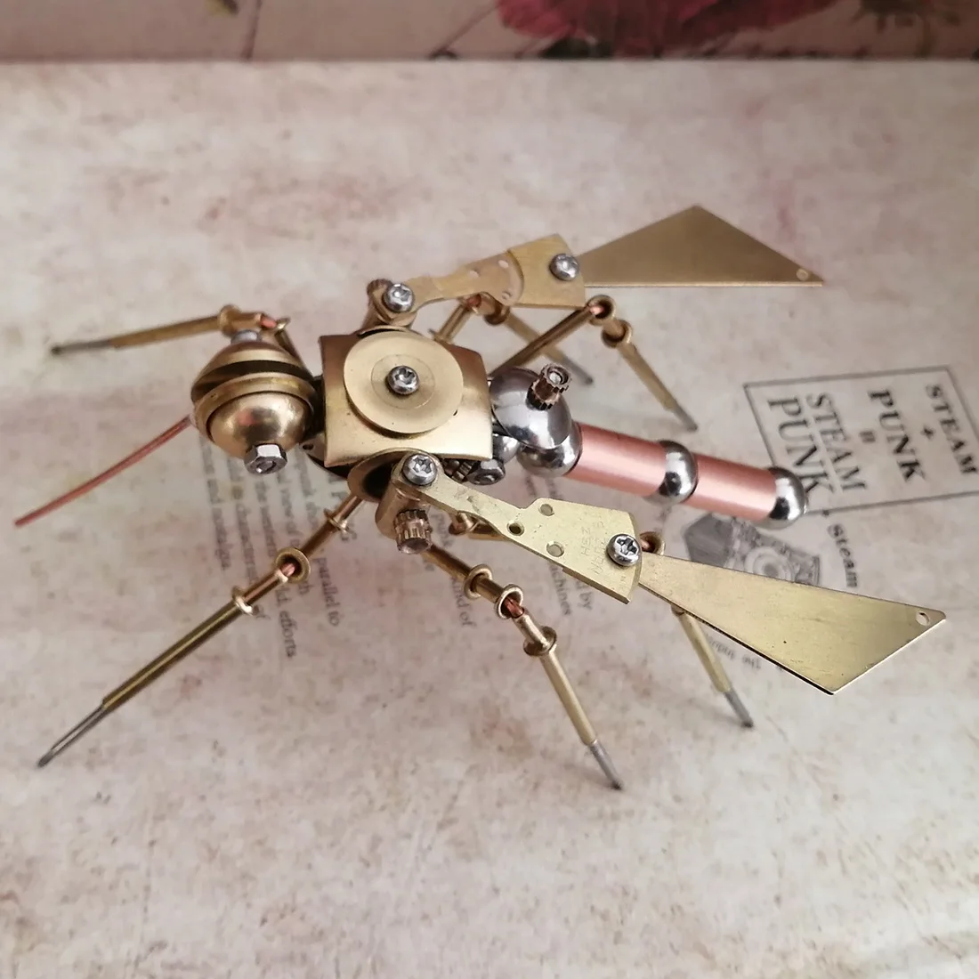 Металлическая Модель-пазл украшения механические ремесла в виде насекомых