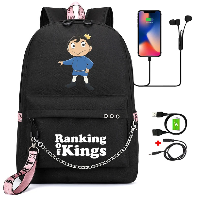

Anime Ranking of Kings Backpack for Girls Boys Student Bookbag Teenager School Backpack Usb Chargingrucksack Laptop Women Travel