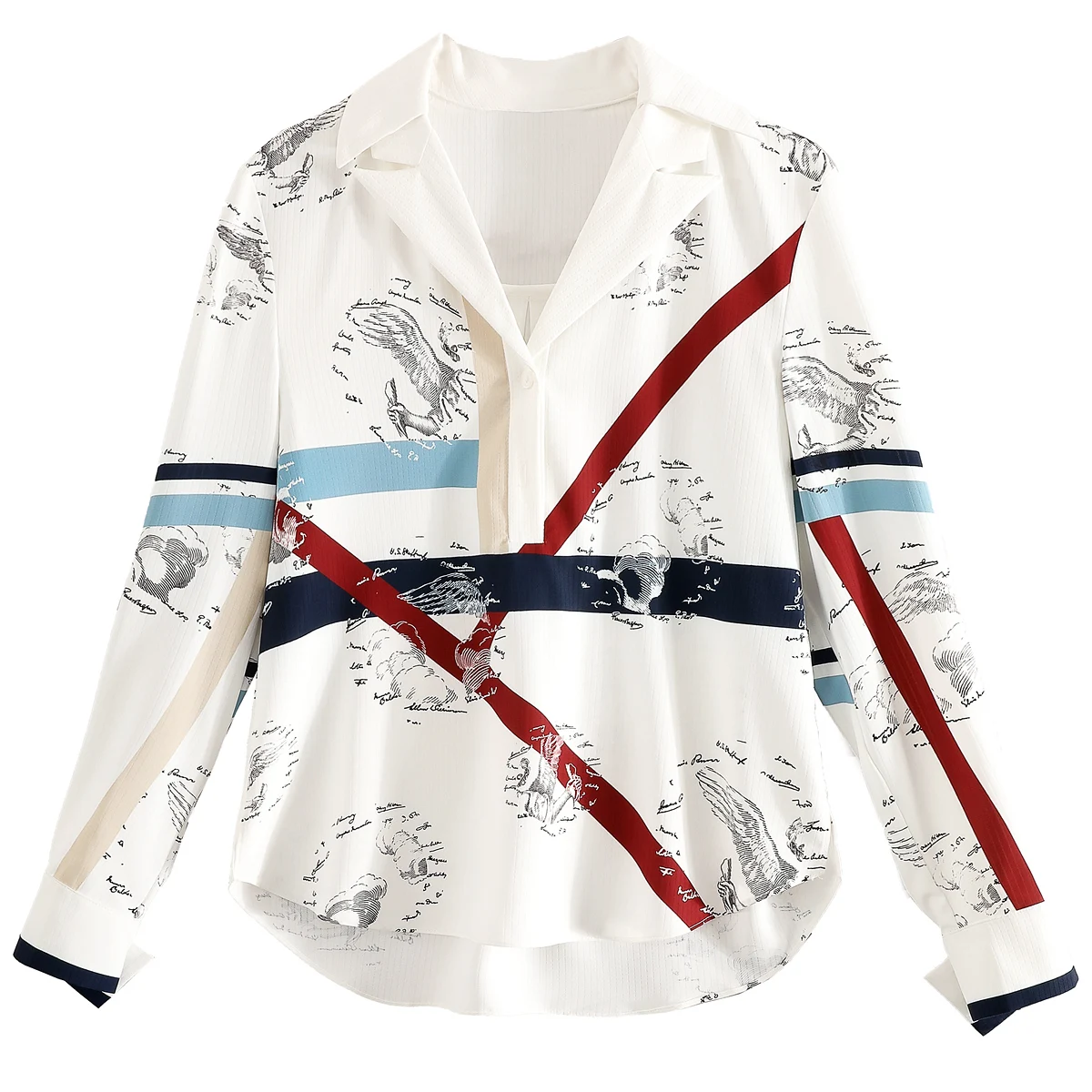 Принт с длинным рукавом корейская модная одежда для женщин сексуальная