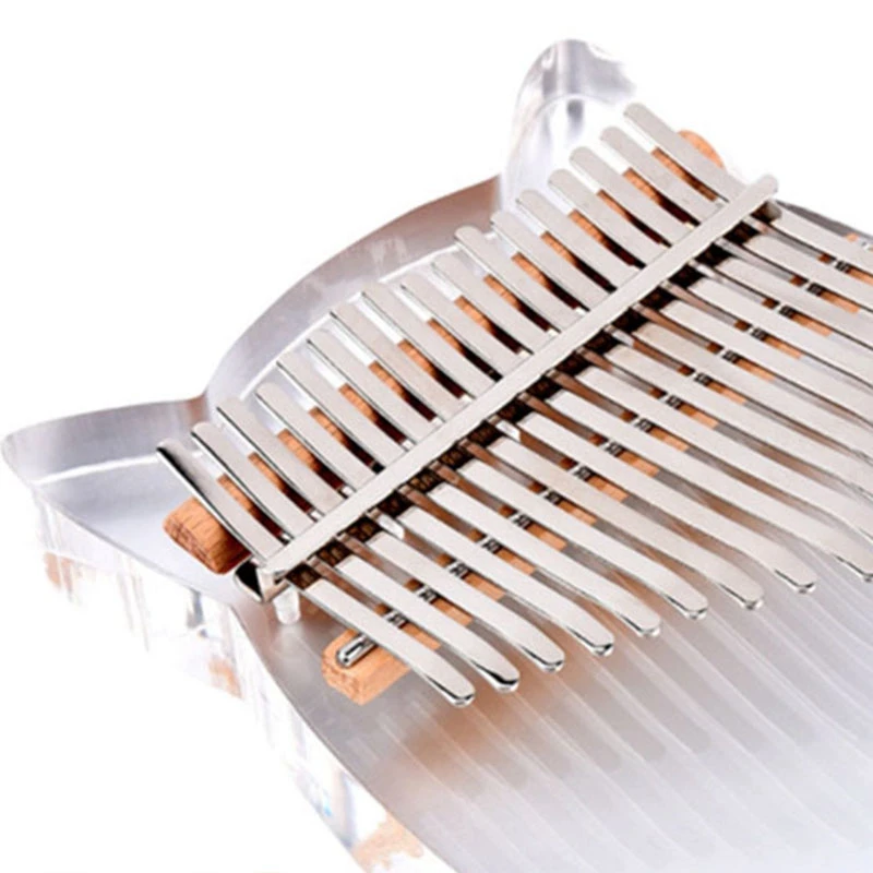 

TREELF TF-17C 17 Key Kalimba Acrylic Thumb Piano 17 Keys Mbira Transparent Keyboard Instrument