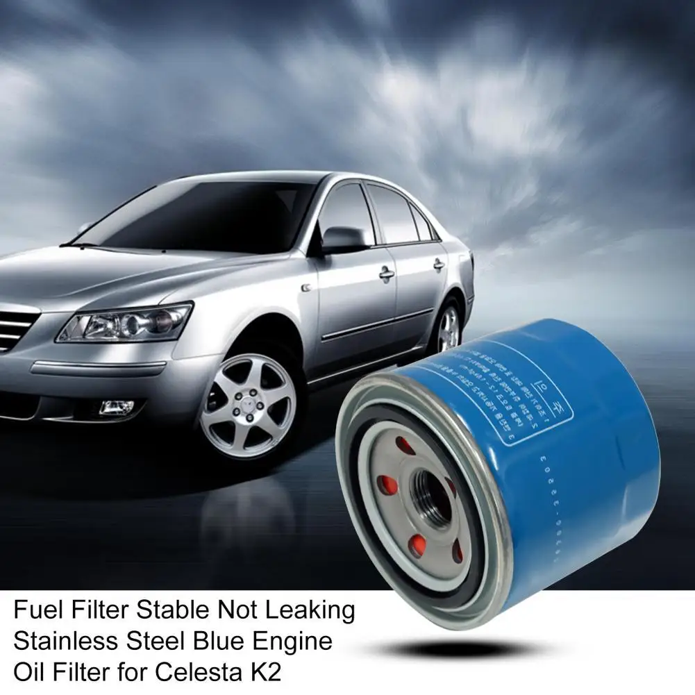 

Fuel Filter Stable Not Leaking Stainless Steel Blue Engine Oil Filter 26300-35503 for Celesta K2