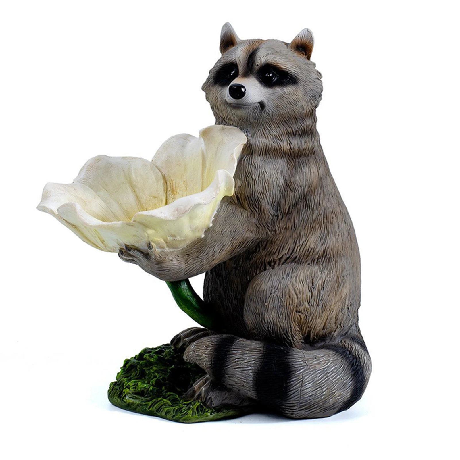

Animal Statue Outdoor Birdfeeder Resin Decoration Cute Raccoon Garden Ornament For Garden Home Decor Yard & Garden Decor LBS