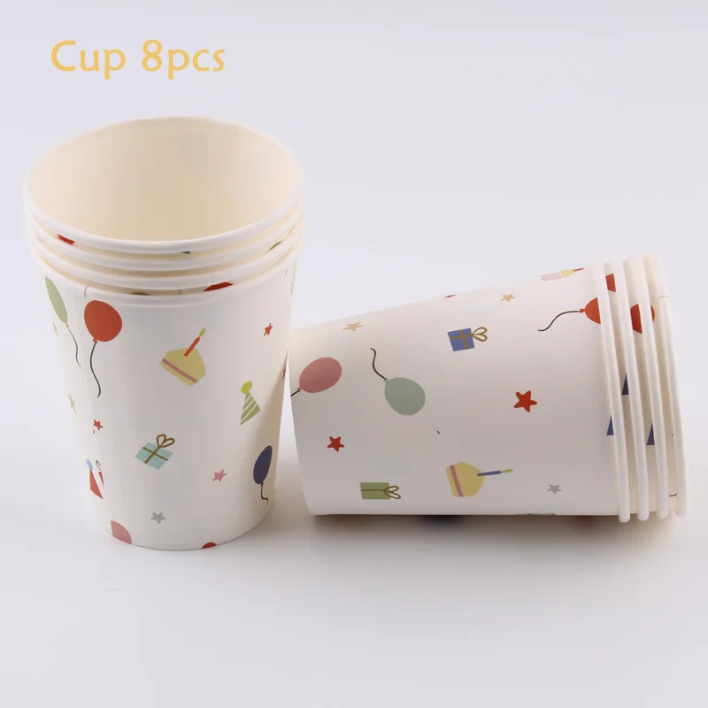 Birthday Party Decorations Kids Disposable Tableware Set Plates Cups Paper Towels Tablecloths Supplies Baby Shower | Дом и сад