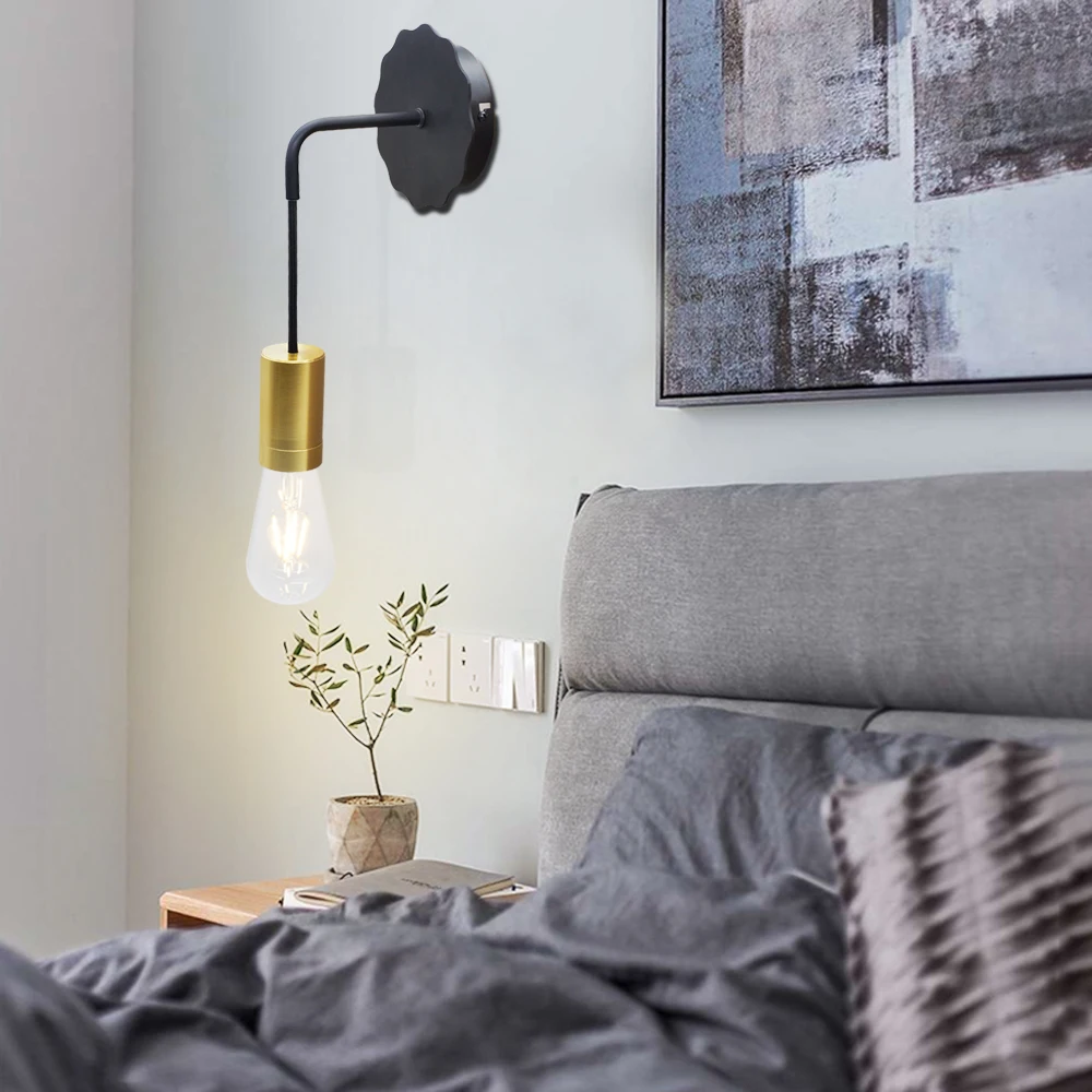 Настенные светильники с кабелем простая креативная подвесная настенная Золотая