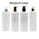 4 шт., 500 мл, белая цилиндрическая пластиковая бутылка из ПЭТ, насос для лосьона, большой нетоксичный, без БФА, для путешествий, бутылка для шампуня, косметики