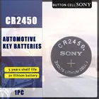 Оригинальный кнопочный Аккумулятор SONY CR2450, 1 шт.лот, 3 в, литиевые батареи CR 2450 для часов, пультов дистанционного управления игрушками, компьютера, калькулятора