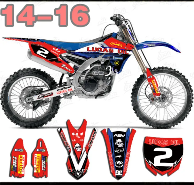 Командная графика фоны наклейки на заказ наклейки Roc комплект для Yamaha YZ250F YZF250 YZ 250F YZF 250 YZF-250