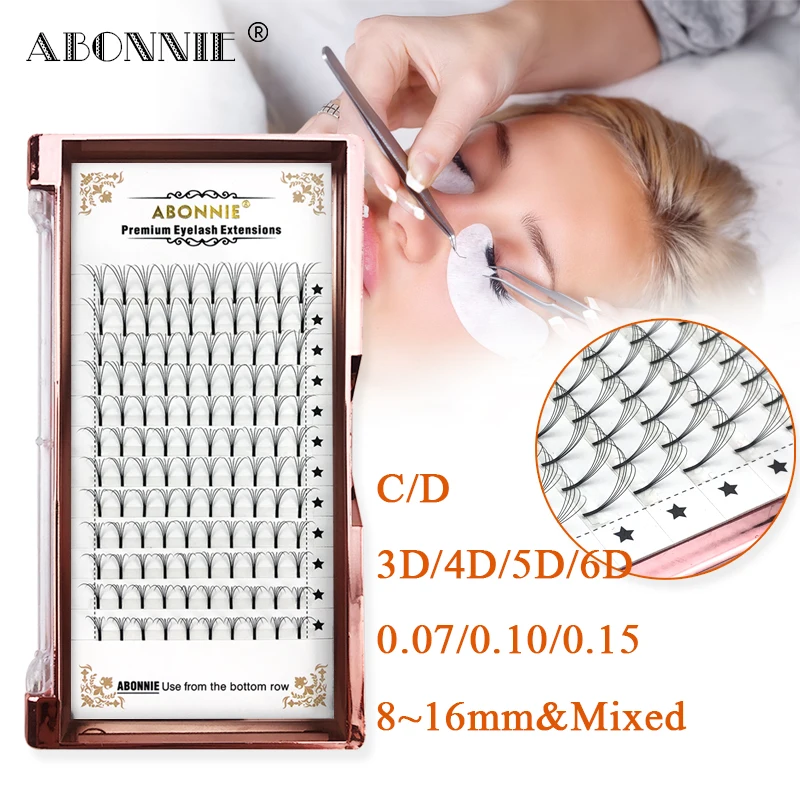 Ресницы для наращивания ресниц Abonnie Premade 20 шт./партия объемные ресницы в России