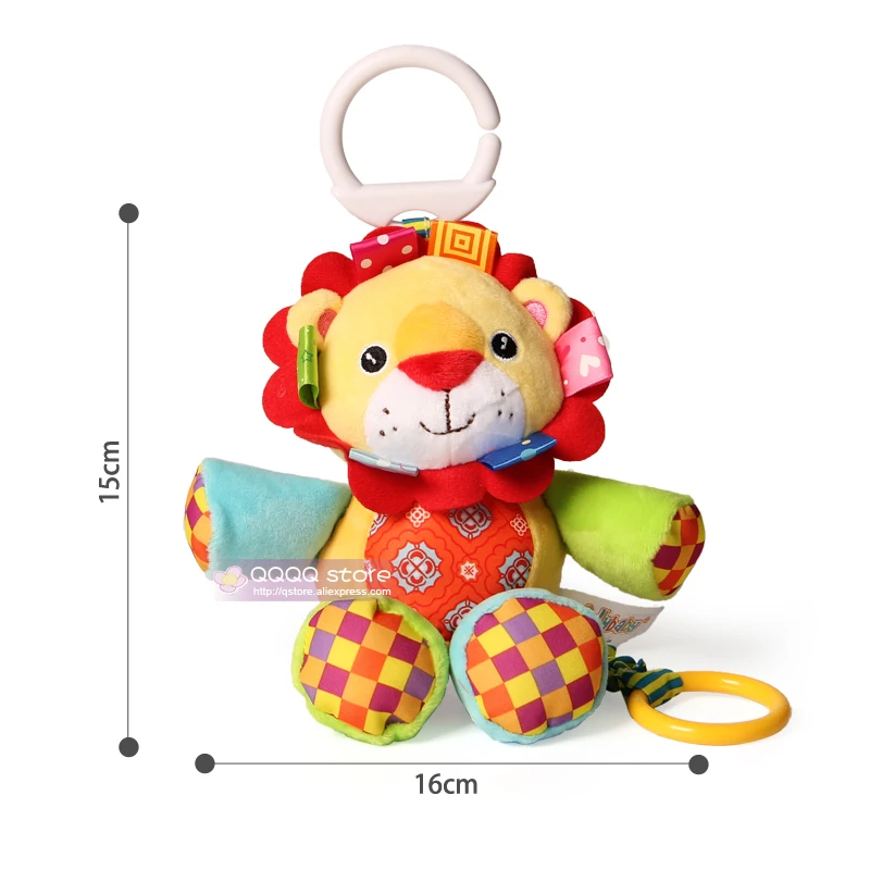

Baby Rattles Soft Toys For Stroller Mobile Crib Musical Plush Animals Educational Toys For Children Hanging Infant Toy Pendant