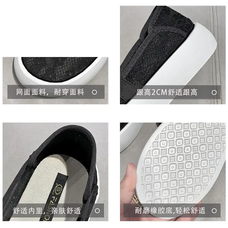 

Casual Woman Shoe Clogs Platform Round Toe Tennis Female Bow-Knot Slip-on Creepers Breathable Butterfly Slip On New Summer Fabri
