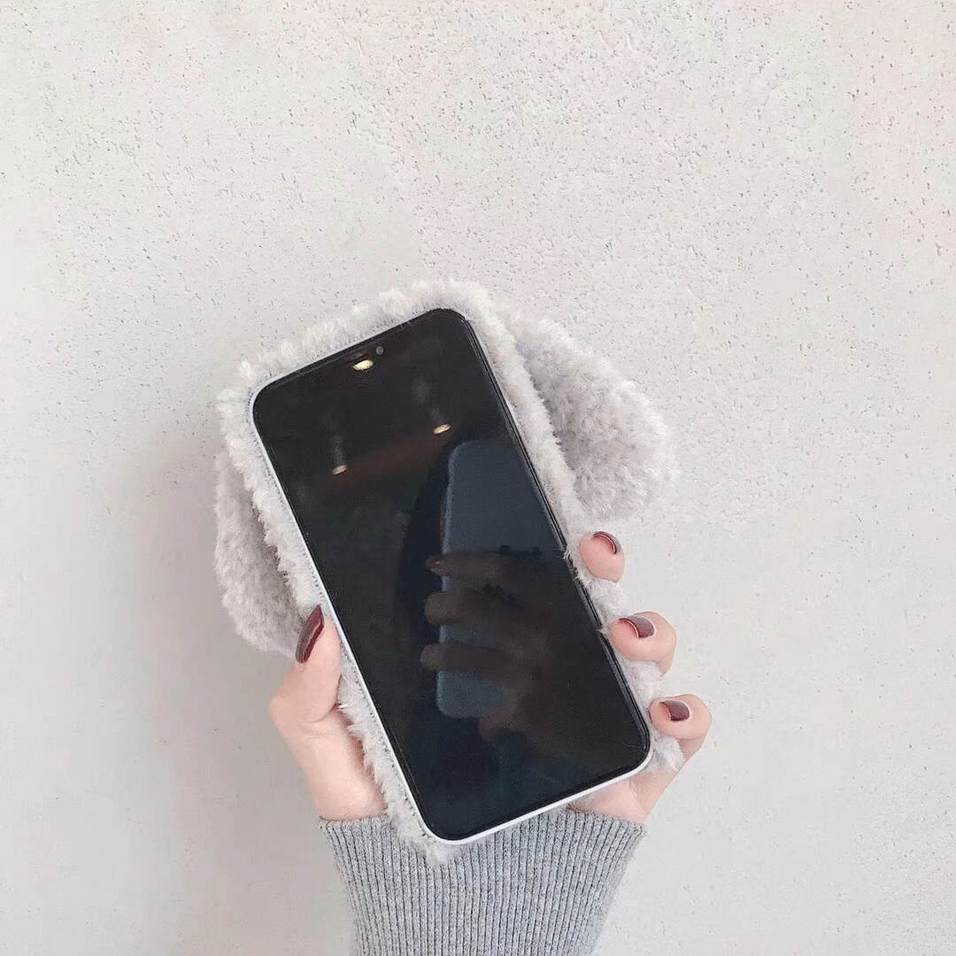 Роскошный 3D мультяшный плюшевый чехол Gimfun с ушком собаки для Iphone 11 Pro Max X Xs Xsmax Xr 7 6s