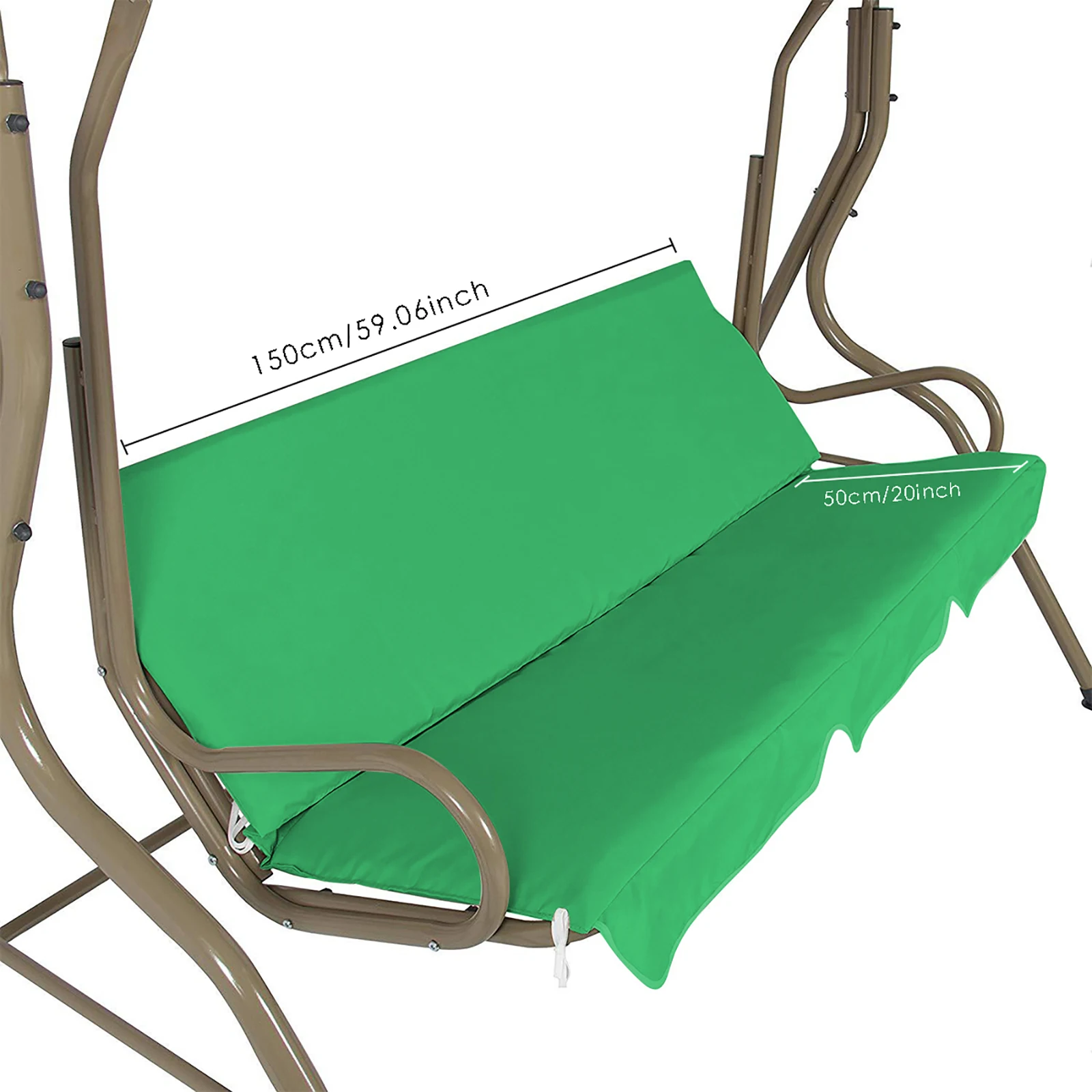 

190x132x15cm Patio Swing Cover Set Waterproof Swing Canopy Seat Top Cover + Swing Seat Cover for Garden Patio Swing