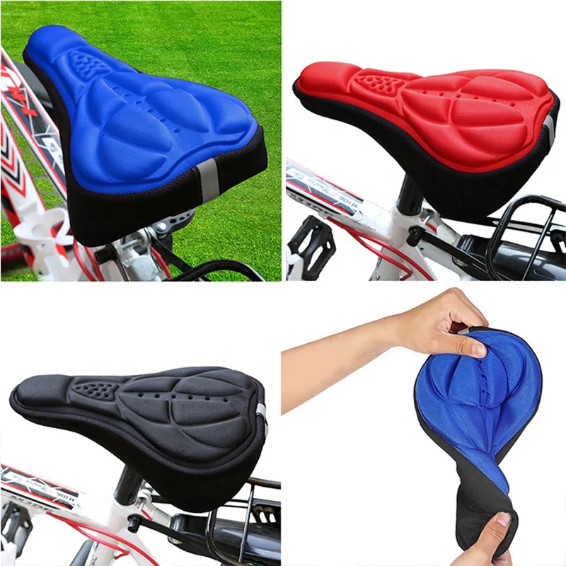 

Soft Saddle Cycling MTB Sponge Pad 28x16cm Seat Outdoor Bike Bicycle 4 Breathable Mountain 3D Colors Thickene Cushion Cover Bicy