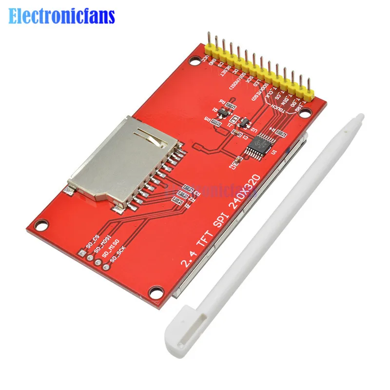 240х320 2.4" SPI TFT ЖК сенсорный модуль с PBC ILI9341 3.3В