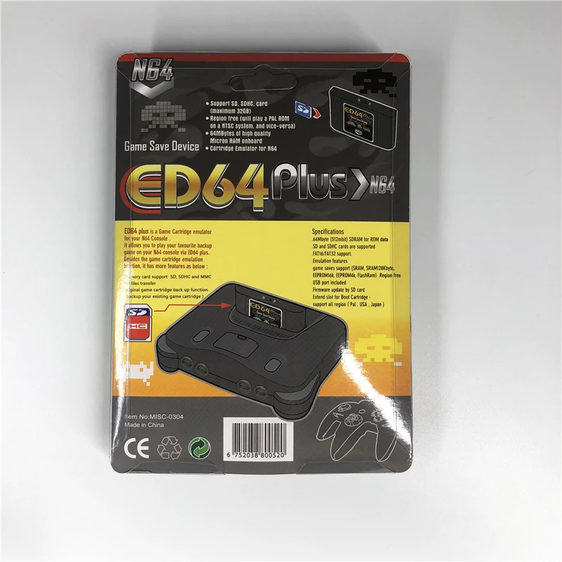 

Super DIY 340 in 1 Game Cartridge With Retail Box for 64 Bit Video Game Console NTSC & PAL Supported Card with 16GB Gift