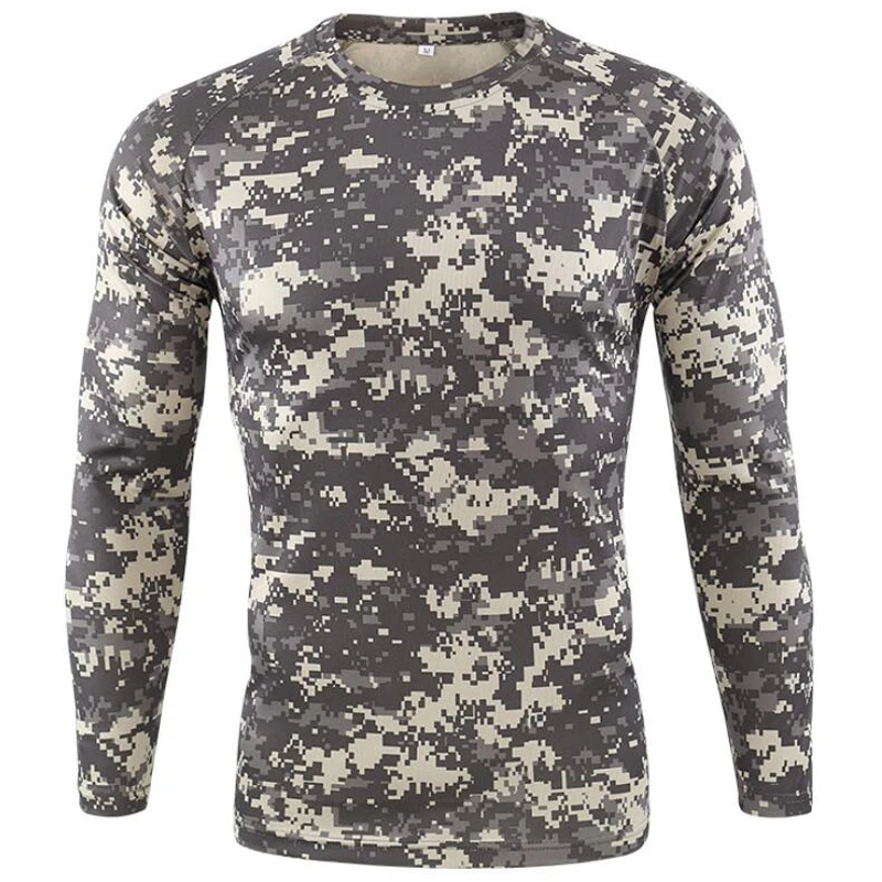 

Lange Mouwen Camouflage T-shirt Outdoor Sneldrogend Wandelen Militaire Tactische T-shirts Mens Hunting Camping Shirts t shirt