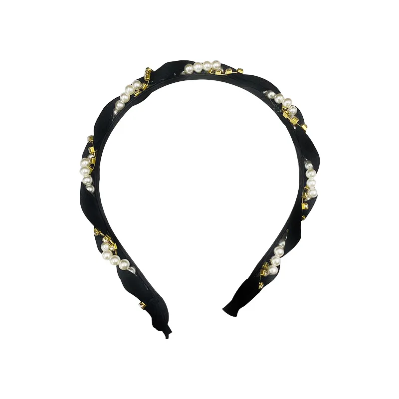

New braided pearl headband Korean hot style rhinestone winding hairpin, lovely temperament hair accessories for women
