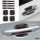 8 шт.компл. наклейки на дверные ручки автомобиля, черные наклейки из углеродного волокна для Citroen C1 C2 C3 C4 C5 X7 B7 Aircross Berlingo, автомобильные аксессуары
