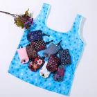 Новая компактная Водонепроницаемая складная сумка для покупок из цветочной ткани, эко-сумка, портативная Подарочная женская сумка для супермаркета, органайзер для покупок