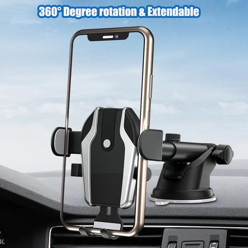 

New Automatic Lock Retractable Suction Cup Car Phone Gps Universal Air Conditioning Outlet Adjustable Bracket Air Holder B6b2