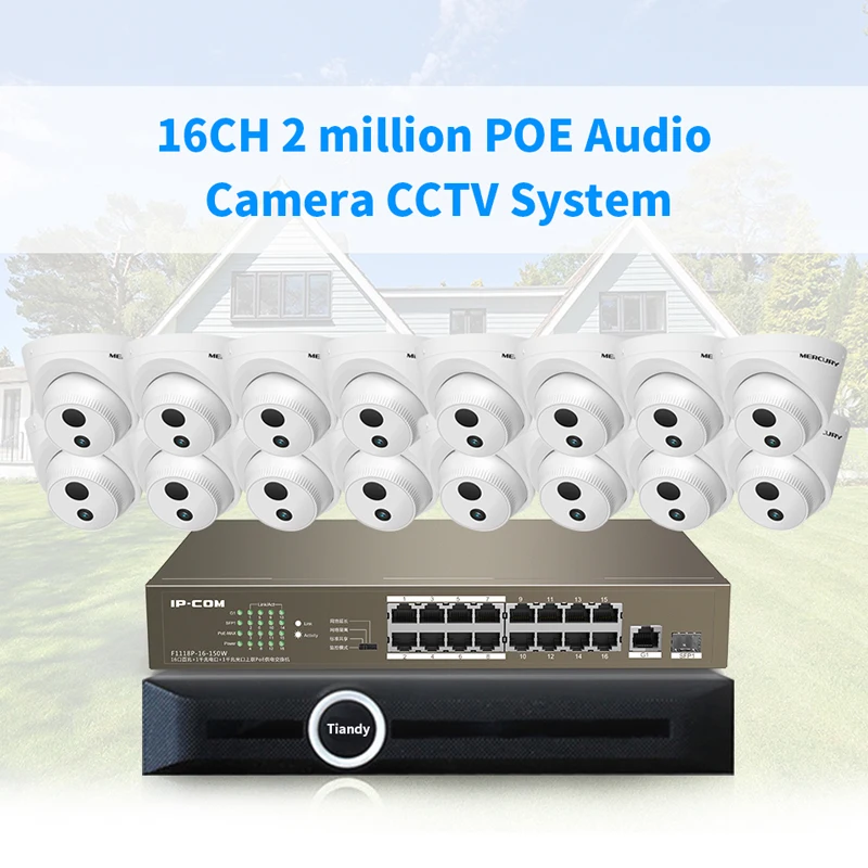 Комплект видеорегистратора GLVISION 16 каналов система видеонаблюдения 2 Мп HD