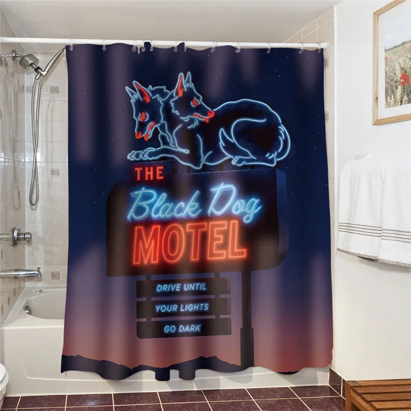 Водонепроницаемая занавеска для душа из полиэстера с принтом морских животных