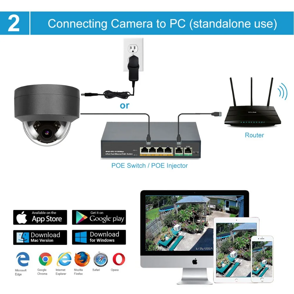 UniLook(Hikvision совместимый) 5 Мп купольная POE ip-камера Встроенный микрофон в/наружная безопасность IR 30 м H.265 CCTV видеонаблюдение ONVIF